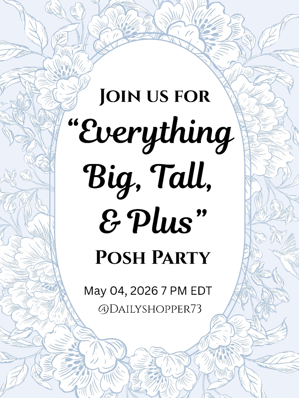 Join Us for the "Everything Big, Tall, & Plus" Posh Party